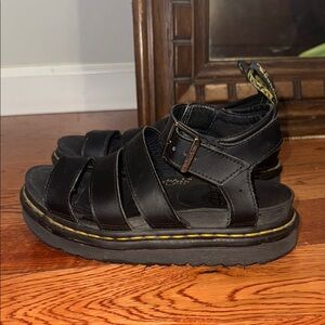 Dr. Martens Black Leather Sandals